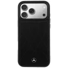 iPhone 17 Pro Tok - Mercedes Leather Crossed Lines MagSafe - Fekete