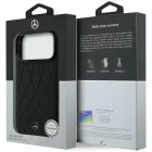 iPhone 17 Pro Tok - Mercedes Leather Crossed Lines MagSafe - Fekete