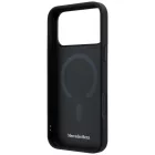 iPhone 17 Pro Max Tok - Mercedes Leather Crossed Lines MagSafe - Fekete