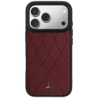 iPhone 17 Pro Max Tok - Mercedes Leather Crossed Lines MagSafe - Piros