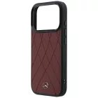 iPhone 17 Pro Max Tok - Mercedes Leather Crossed Lines MagSafe - Piros