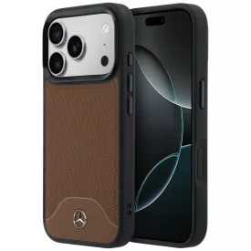   iPhone 17 Pro Tok - Mercedes Leather Wood Effect Curve MagSafe - Barna