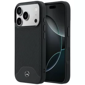   iPhone 17 Pro Tok - Mercedes Leather Wood Effect Curve MagSafe - Fekete