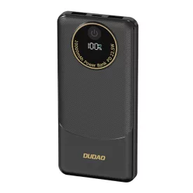   Dudao K12 Power Bank 10000mAh PD 22.5W - 2x USB-A + USB-C - Fekete