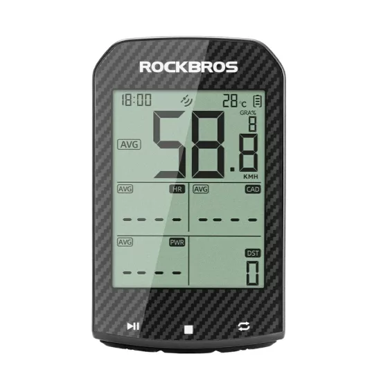 Rockbros M1Pro Bluetooth GPS Kerékpáros Komputer IPX6 - Fekete