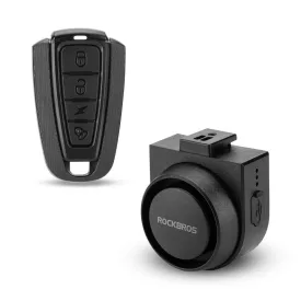   Rockbros A2 Kerékpár Csengő 115 dB Riasztóval és USB-C Távirányítóval - Fekete