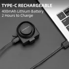 Rockbros A2 Kerékpár Csengő 115 dB Riasztóval és USB-C Távirányítóval - Fekete