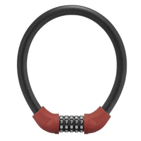   Rockbros RKS570-RD Számzáras Kerékpárzár - 55cm Acélkábel - Piros