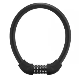   Rockbros RKS870-BK Számzáras Kerékpárzár - 85cm Acélkábel - Fekete
