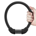 Rockbros RKS870-BK Számzáras Kerékpárzár - 85cm Acélkábel - Fekete