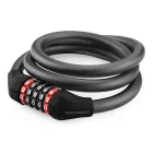 Rockbros RKS531 Kerékpárzár 5 Számjegyű Kóddal - 120cm Acélkábel - LED világítással - Fekete