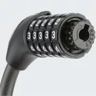 Rockbros RKS531 Kerékpárzár 5 Számjegyű Kóddal - 180cm Acélkábel - LED világítással - Fekete