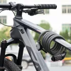 Rockbros RKS531 Kerékpárzár 5 Számjegyű Kóddal - 180cm Acélkábel - LED világítással - Fekete