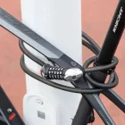 Rockbros RKS531 Kerékpárzár 5 Számjegyű Kóddal - 180cm Acélkábel - LED világítással - Fekete