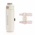 Rockbros S550H-1 Hőszigetelt Kulacs Mágneses Tartóval és Rögzítőpánttal - 0.7L - Bézs