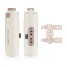 Rockbros S550H-1 Hőszigetelt Kulacs Mágneses Tartóval és Rögzítőpánttal - 0.7L - Bézs