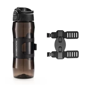   Rockbros S550H-1 Hőszigetelt Kulacs Mágneses Tartóval és Rögzítőpánttal - 0.7L - Fekete