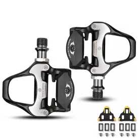   Rockbros LP-RD2BK Shimano SPD-SL Országúti Kerékpár Pedál Szett - Fekete-Ezüst