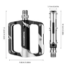 Rockbros K306-BK MTB Alumínium Kerékpár Pedál Szett - Fekete