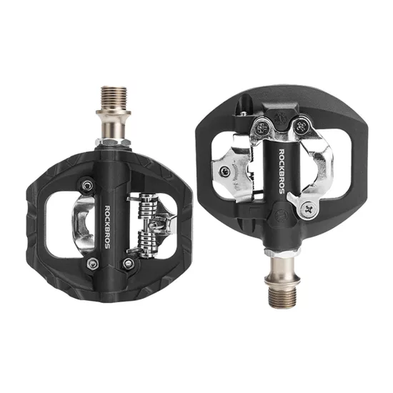 Rockbros M108 Nylon Kétoldalas Half-Lock Kerékpár Pedál Szett - Fekete