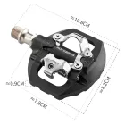 Rockbros M108 Nylon Kétoldalas Half-Lock Kerékpár Pedál Szett - Fekete
