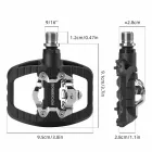 Rockbros PD303 Half-Lock Platform Kerékpár Pedál Szett - Fekete