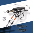 Rockbros RBHJ-1 Black Diamond Kerékpáros Csomagtartó Sárvédővel 26-29" Hegyi Kerékpárokhoz - Fekete