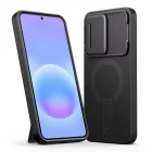 Samsung Galaxy A57 Tok - Tech-Protect Kevlar Aura MagSafe - Fekete-Narancs