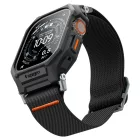 Apple Watch Ultra (49mm) Tok és Szíj + Kijelzővédő - Spigen Lite Fit Pro - Fekete