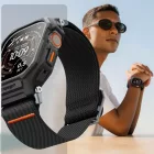 Apple Watch Ultra (49mm) Tok és Szíj + Kijelzővédő - Spigen Lite Fit Pro - Fekete