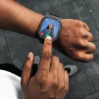 Apple Watch Ultra (49mm) Tok és Szíj + Kijelzővédő - Spigen Lite Fit Pro - Fekete