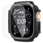 Apple Watch Ultra (49mm) Tok + Kijelzővédő - Spigen Rugged Armor - Fekete