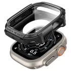 Apple Watch Ultra (49mm) Tok + Kijelzővédő - Spigen Rugged Armor - Fekete