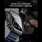 Apple Watch Ultra (49mm) Tok + Kijelzővédő - Spigen Rugged Armor - Fekete