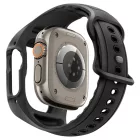 Apple Watch Ultra (49mm) Tok és Szíj + Kijelzővédő - Spigen Liquid Air Pro - Fekete