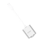 Orico PTAV USB-C - VGA és 3.5mm Mini Jack Adapter - 0.15m Full HD - Ezüst