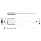Orico PTAV USB-C - VGA és 3.5mm Mini Jack Adapter - 0.15m Full HD - Ezüst