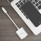 Orico PTAV USB-C - VGA és 3.5mm Mini Jack Adapter - 0.15m Full HD - Ezüst