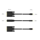 Orico XD-MDTD Mini DisplayPort - DVI Kábel - 2m - Fekete