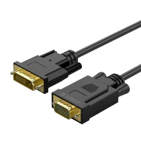 Orico XD-DITV DVI 24+1 - VGA Adapter Kábel - 5m - Fekete