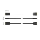 Orico XD-DITV DVI 24+1 - VGA Adapter Kábel - 5m - Fekete
