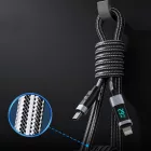 Orico USB-C - Lightning Kábel LED Kijelzővel - 1.5m 29W - Fekete-Szürke