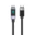 Orico USB-C - USB-C Kábel LED Kijelzővel - 2 m 5A 100W - Fekete-Szürke x 2 db