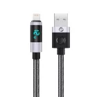 Orico USB-A - Lightning Kábel LED kijelzővel - 0.5m 2.4A 12W - Fekete-Ezüst