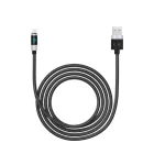 Orico USB-A - Lightning Kábel LED kijelzővel - 0.5m 2.4A 12W - Fekete-Ezüst