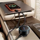 Orico FC-60-2C Autós Töltő 60W - Kihúzható 65cm USB-C Kábellel - Fekete
