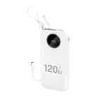 Dudao K13 Power Bank 10000mAh - 3C CCC - Beépített Kábelekkel - Fehér