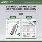 Acefast J16 USB-C HUB 5-in-1 Dokkolóállomás - HDMI 4K/60Hz PD 90W