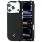 iPhone 17 Pro Tok - Mercedes Leather Semi Wrap Grill Pattern MagSafe - Fekete