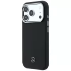 iPhone 17 Pro Max Tok - Mercedes Leather Semi Wrap Grill Pattern MagSafe - Fekete